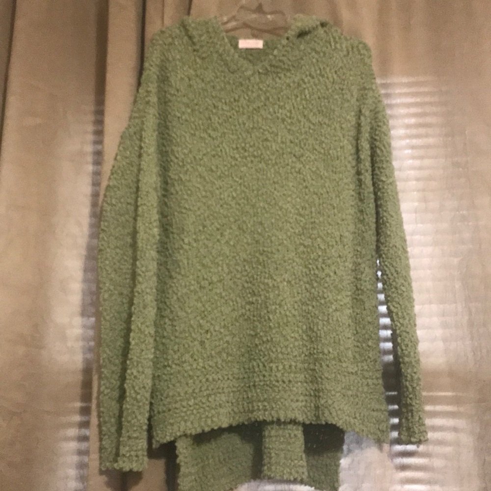 Fuzzy green hoodie